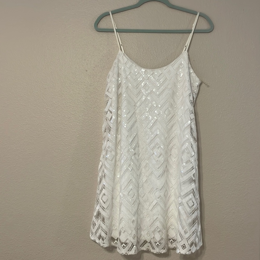 White sequin dress